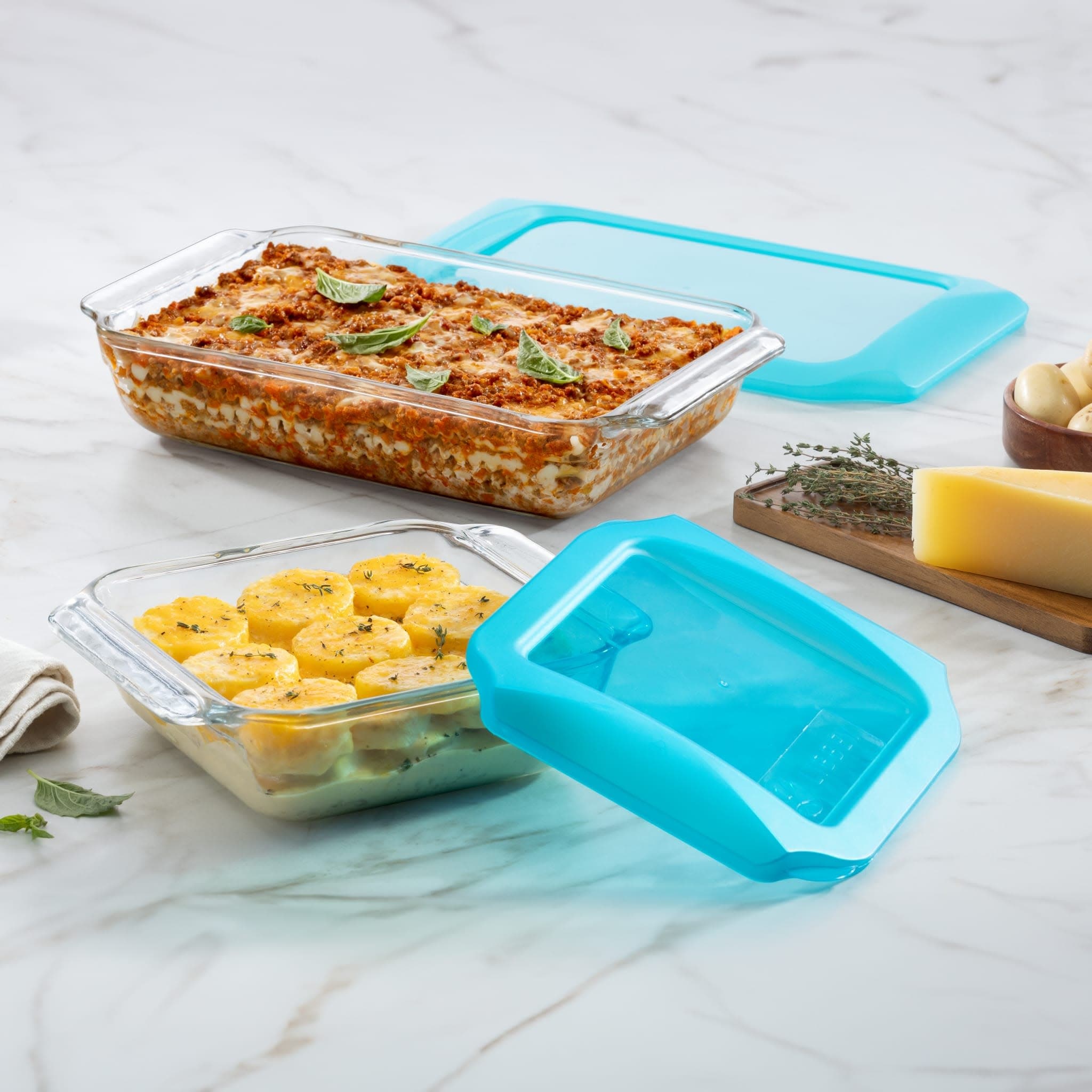 Libbey Bakers Premium 5-Piece Glass Bakeware Set - Set of 5
