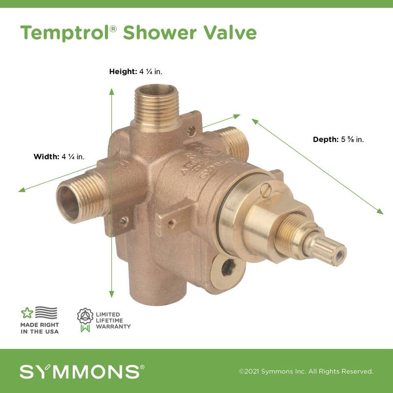 Symmons Temptrol Rapid Install Pressure-Balancing Tub/Shower Valve