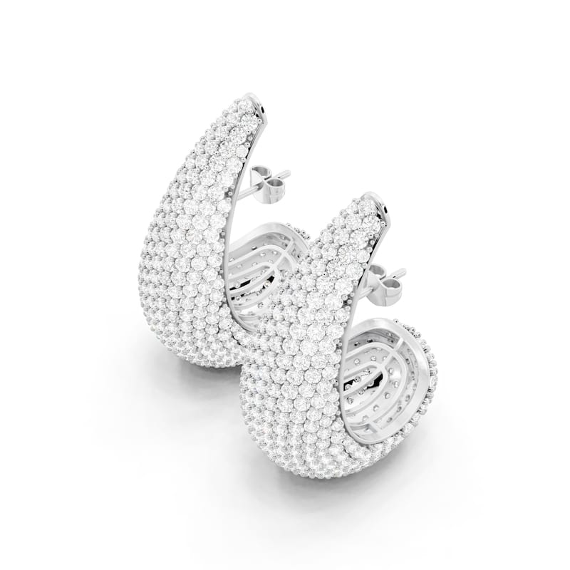 Auriya 14k Gold 10 1/10ctw Dome Fashion Lab Grown Diamond Earrings (F-G VS)