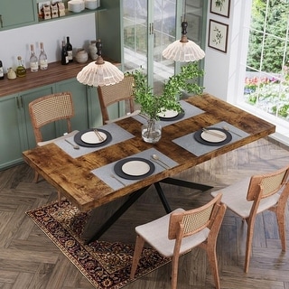 55.11"-70.86"Retro Rectangular Stretch Dining Table with Storage Box ...
