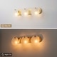 preview thumbnail 6 of 11, Modern Gold 3-Light Vanity Light Frosted Glass Bathroom Fixture
