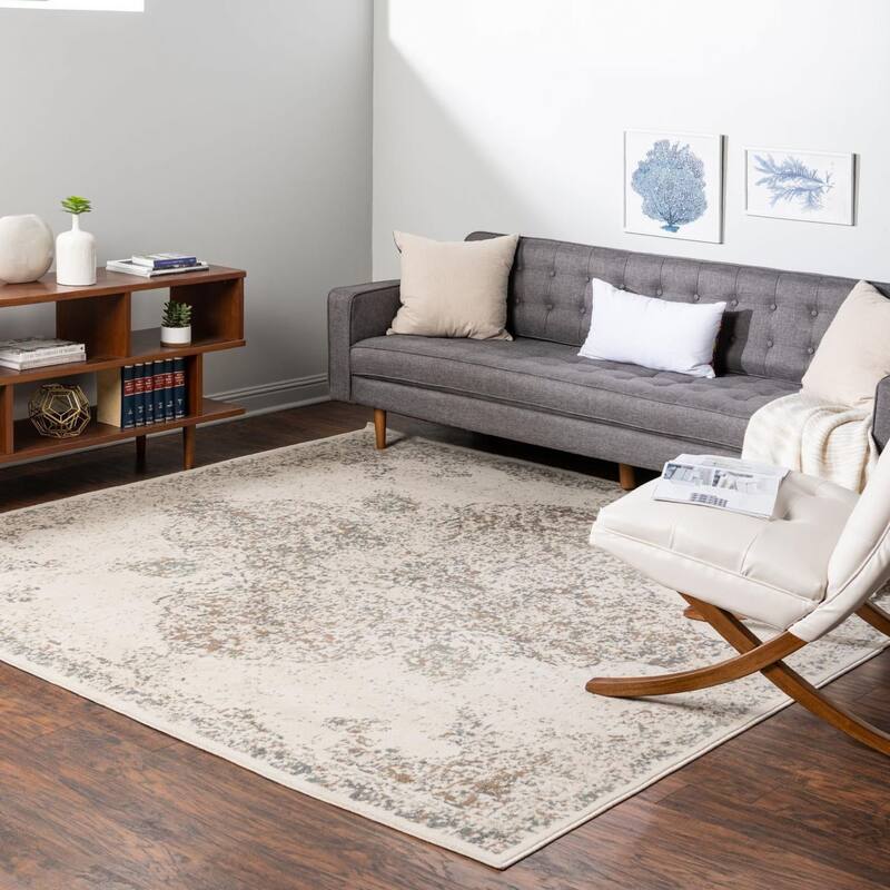 Contemporary Daisy Collection Area Rug