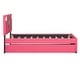 preview thumbnail 7 of 8, Twin Size Upholstered Platform Bed with Trundle and Heart Shaped