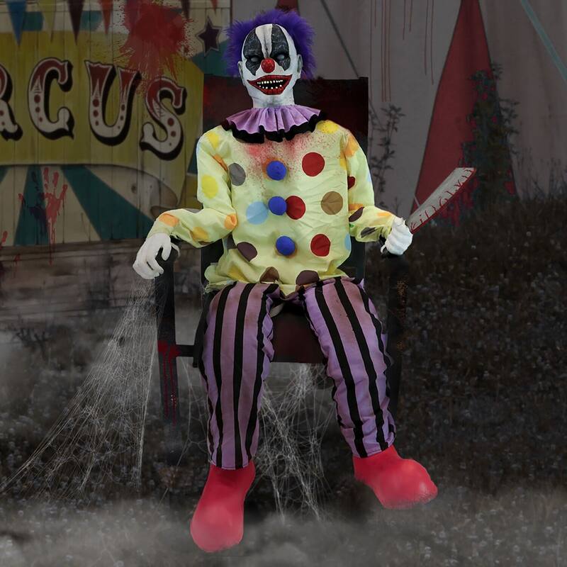 Motion-Activated Thrashing Clown with a Meat Cleaver by Tekky