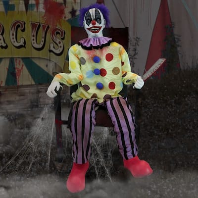 Motion-Activated Thrashing Clown with a Meat Cleaver by Tekky