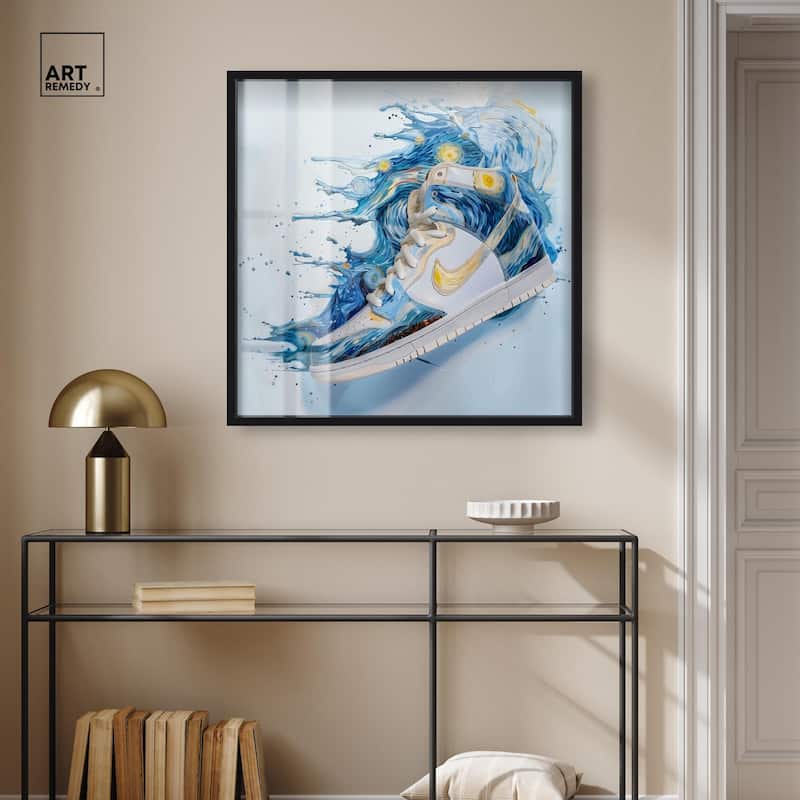 Starry Night Sneaker Splash Shadowbox by Art Remedy