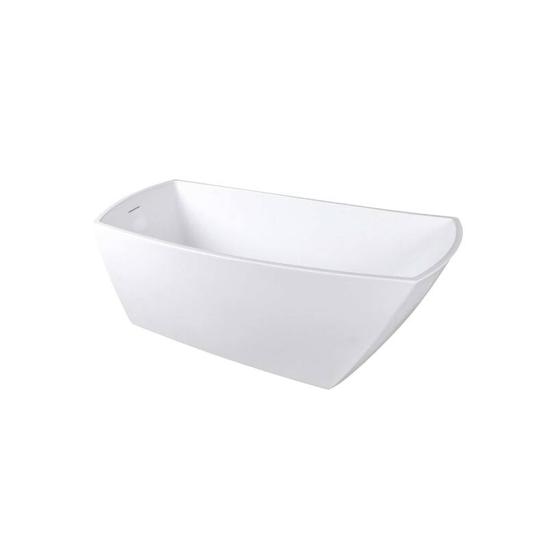 Peter Soaking Single Slipper Rectangular Bathtub in Glossy White