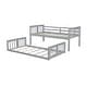 preview thumbnail 21 of 25, Twin Over Twin Bunk Bed Floor Bunk Bed with Slide and Ladder