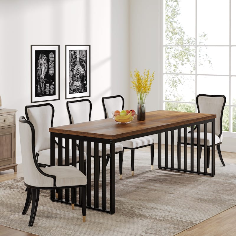 78.7 inches Diniong Table for 6-8 People, Wood Dinner Table for Dining Room
