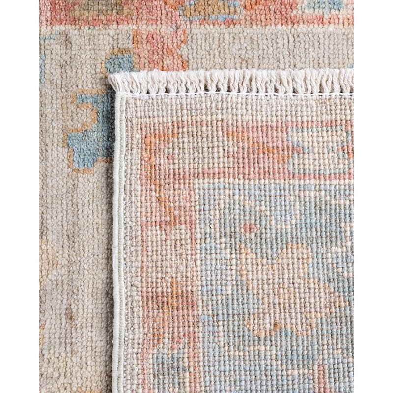 One of a Kind Hand Knotted Traditional Tribal Traditional Area Rug - 13' 8" X 2' 9"