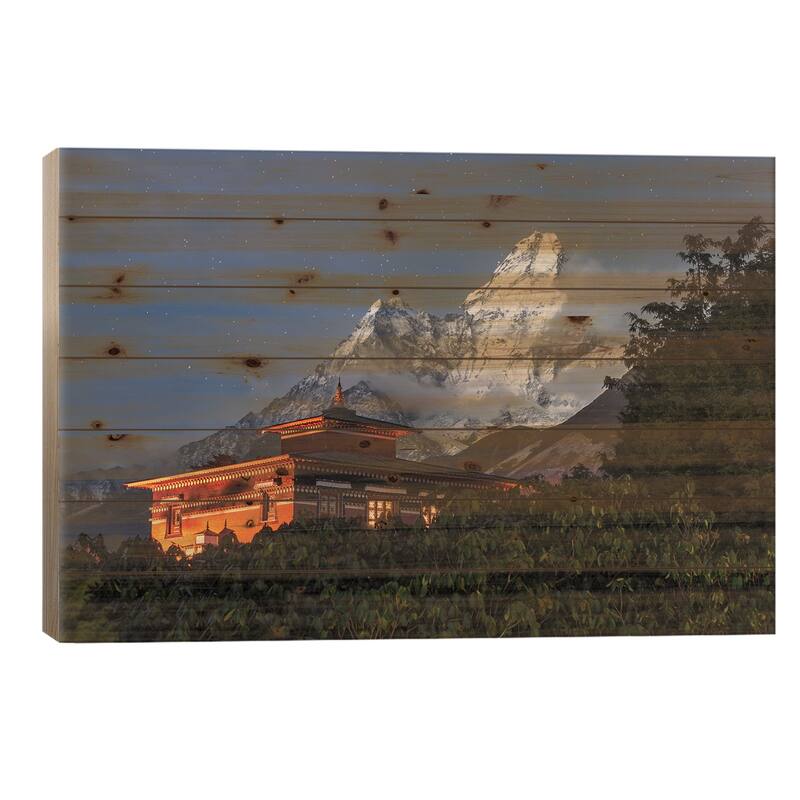 As Night Falls Print On Wood by Karsten Wrobel - Multi-Color - 18x26x1.5