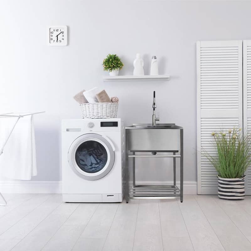 Transolid TRS_TFH-2522 25" Free Standing Single Basin Stainless Steel