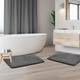 Clara Clark Ultra Soft Plush Bathroom Rug - Non-Slip, Velvet, Memory Foam Bath Mat - Set of 2
