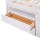 preview thumbnail 20 of 18, White Twin Pine Loft Bed with Storage Steps and Movable Desk