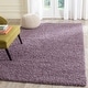 preview thumbnail 29 of 197, SAFAVIEH Laguna Shag Verdiana Solid Color 2-inch Thick Rug. 3' x 5' - Purple - Rectangle