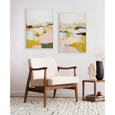 Kate and Laurel Sylvie Beaded Quaint Vista II and III Framed Canvas Art Set by Amy Lighthall