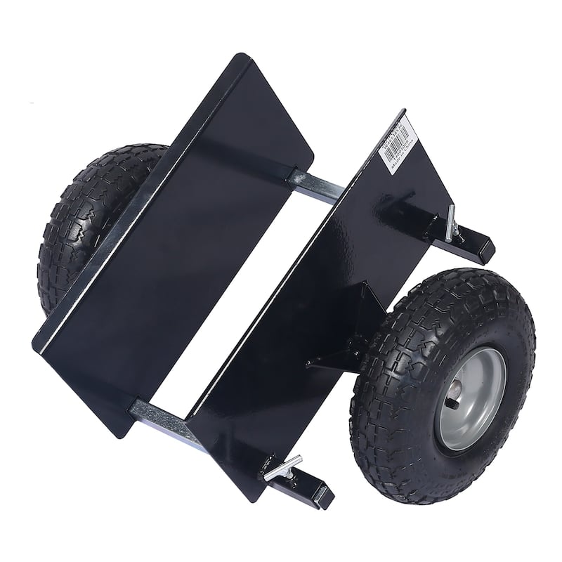 600lb Panel Dolly, 10in. Pneumatic Wheels - Black