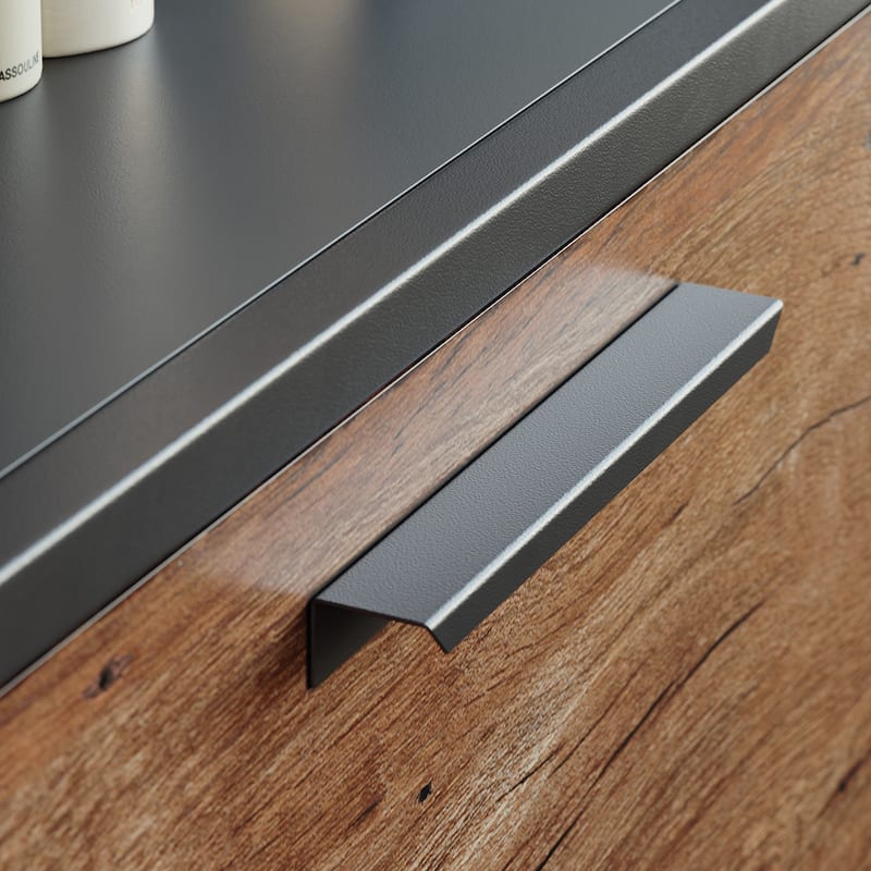 Wood Lateral File with Modern Design, Brown