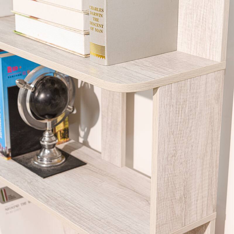 31.5"L X 64.56"H Free Combination Bookshelf Modern 5-Tier Open Storage Bookcase Mdf Wood Display Shelving, Media Storage Shelves