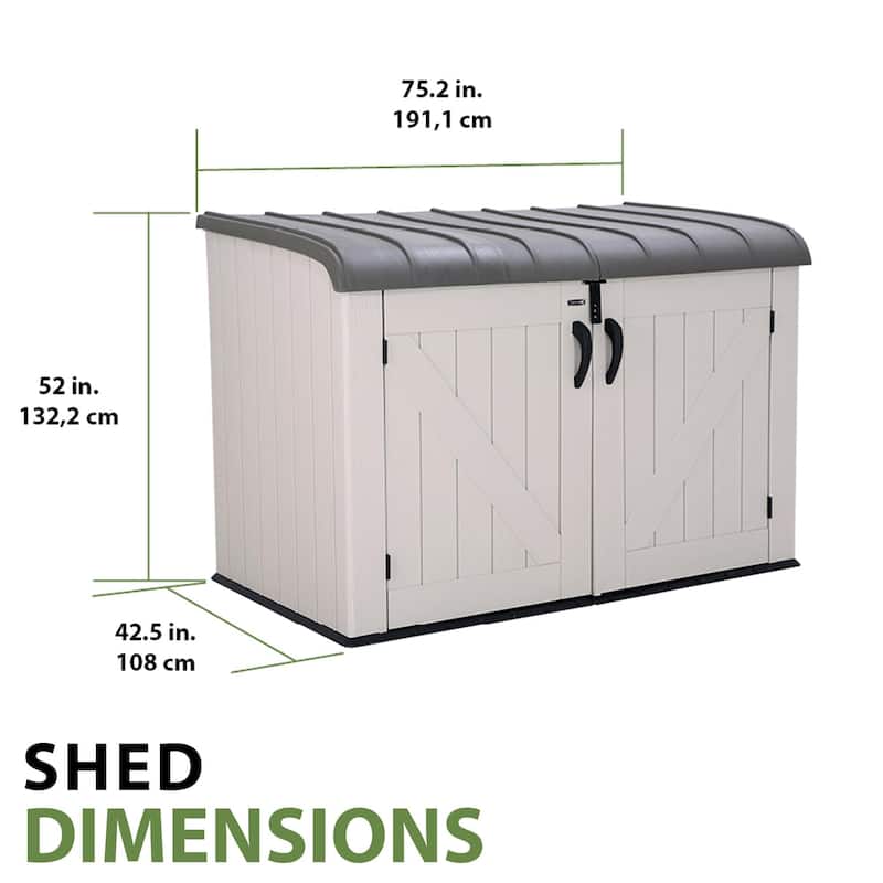 Lifetime 75 Cu Ft Horizontal Storage Shed
