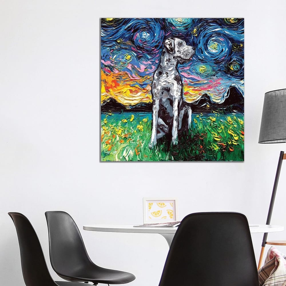 iCanvas "Merle Great Dane Night" by Aja Trier Canvas Print