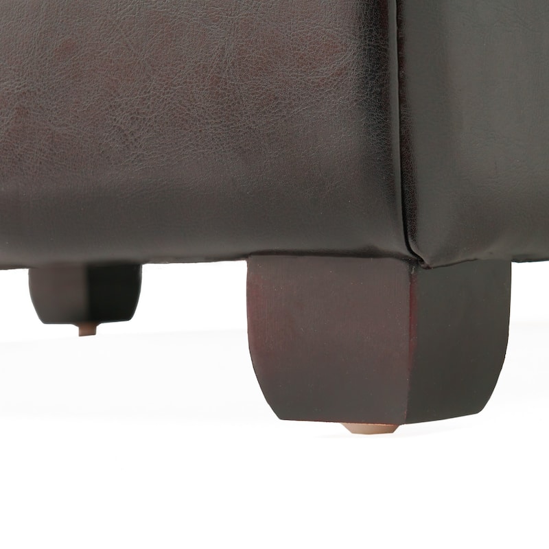 Billings Bonded Leather Storage Ottoman by Christopher Knight Home
