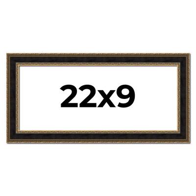 22x9 Frame Gold Antique Vintage Sold Wood Picture Frame | 1.75 Inch