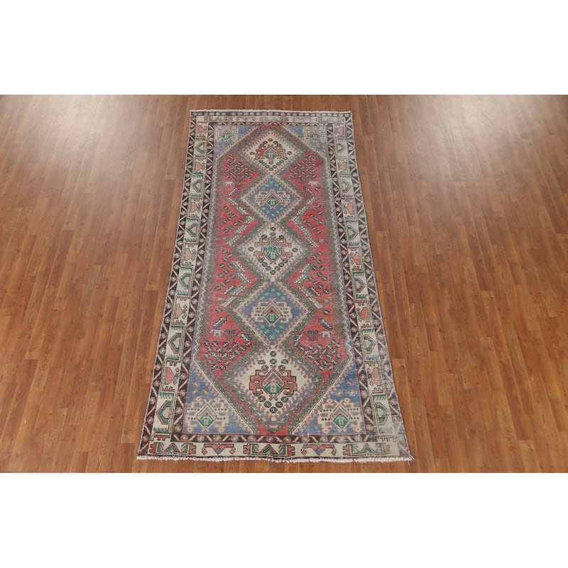 Tabriz Persian Vintage Area Rug Hand-Knotted Wool Carpet - 4'7" x 9'6"