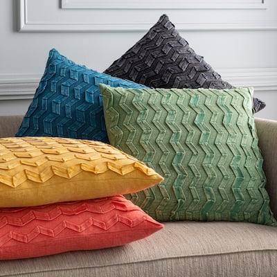 Artistic Weavers Colette Textured Chevron Cotton Throw Pillow