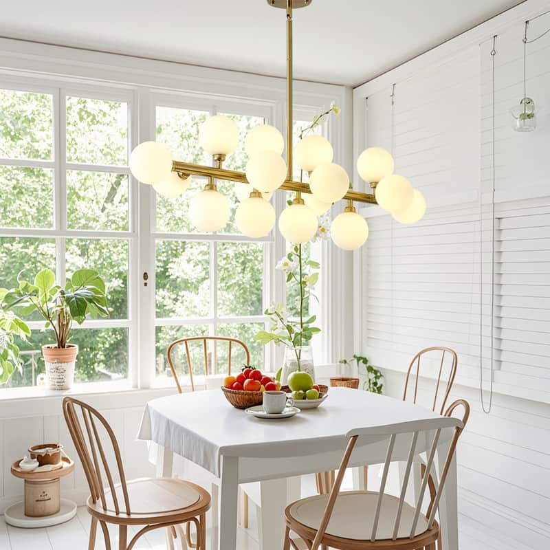 Mid Century Sputnik Chandelier Modern Pendant Light for Dining Room