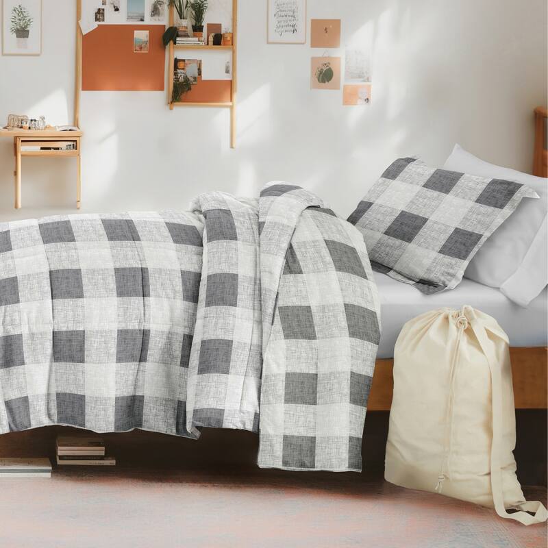 8pc Twin XL Pattern Dorm Bedding Bundle - Gingham - Twin XL