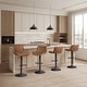 preview thumbnail 9 of 27, Art Leon Faux Leather Adjustable Swivel Barstool, Set of 4