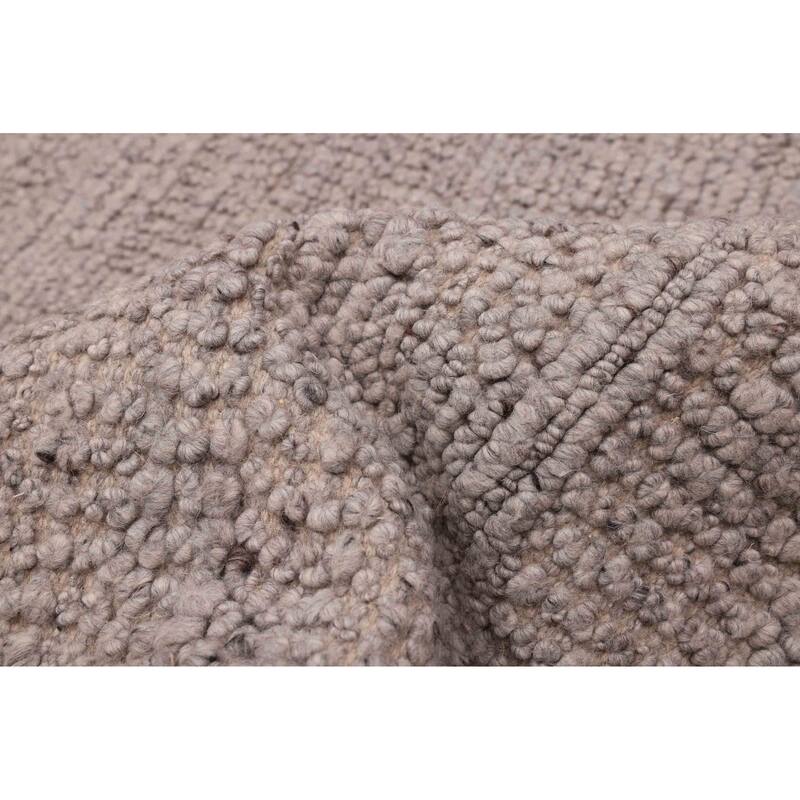 ECARPETGALLERY Hand-knotted Looma Grey Wool Rug - 7'11 x 9'6