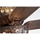 preview thumbnail 12 of 13, Milly Antique Bronze 52-Inch 5-Blade Flower Pattern Metal/Crystal Lighted Ceiling Fan
