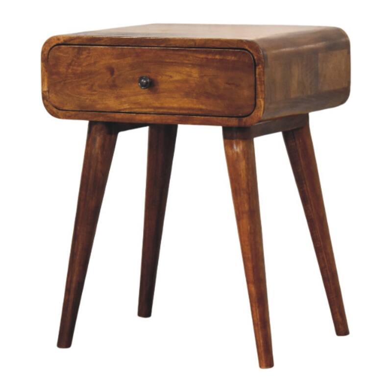 HomeRoots 22" Chestnut Solid Wood One Drawer Nightstand
