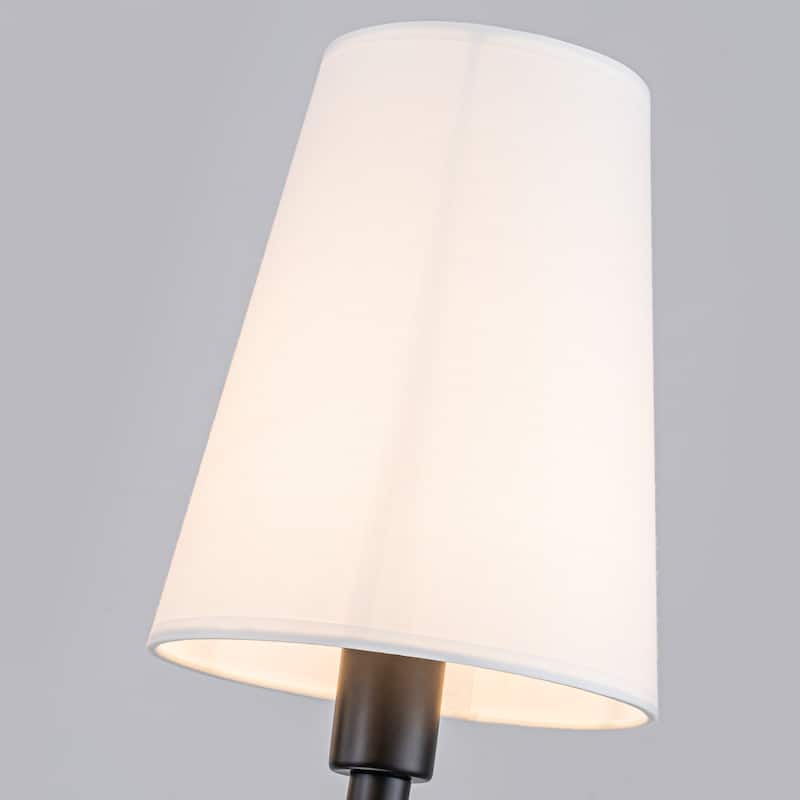 Starsky 5-Light Classic Traditional Chandelier with White Fabric Shades