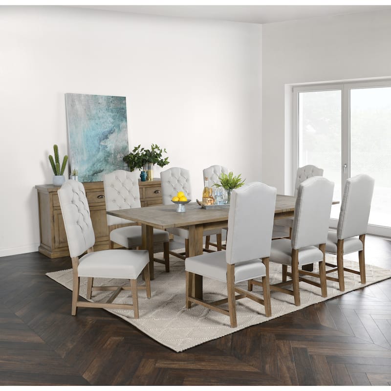 The Gray Barn Fairview Driftwood Reclaimed Pine 94-inch Extension Dining Table - Distressed Brown