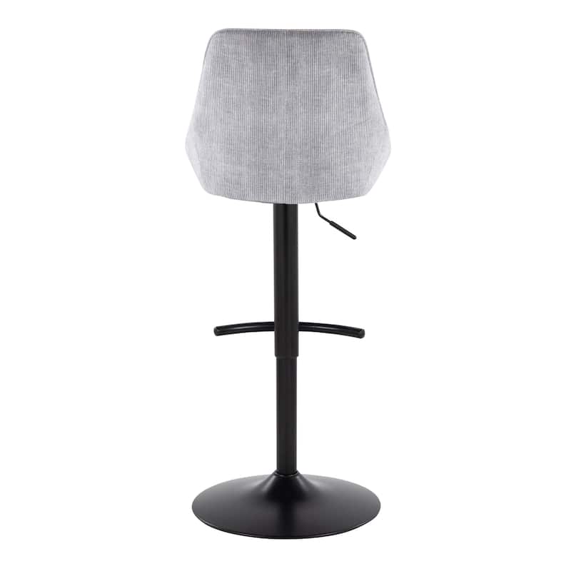 Silver Orchid Alba Adjustable Bar Stool with Rounded T Footrest (Set of 2)