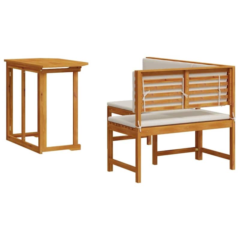 vidaXL Garden Bench Set Brown solid acacia wood - 20 x 35 x 30
