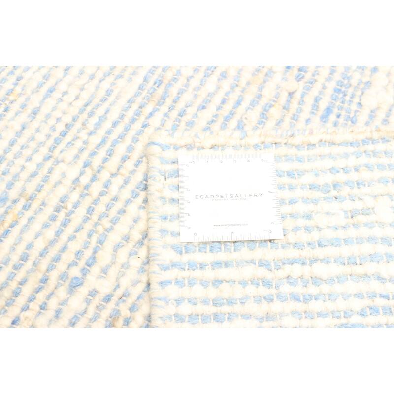 ECARPETGALLERY Braid weave Sienna Blue Wool Rug - 4'1 x 6'1