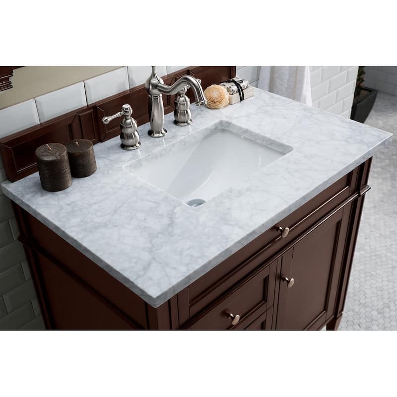 James Martin Vanities Brittany 36" Single Vanity, Burnished Mahogany