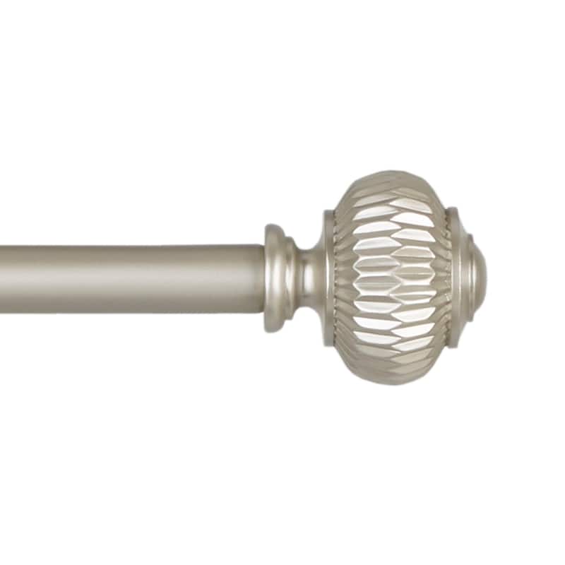 Lauren Ralph Lauren Cayson 1" Adjustable Window Curtain Rod and Finial Set