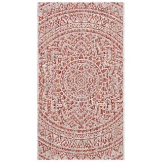 SAFAVIEH Courtyard Fran Mandala Indoor/ Outdoor Waterproof Patio Backyard Rug