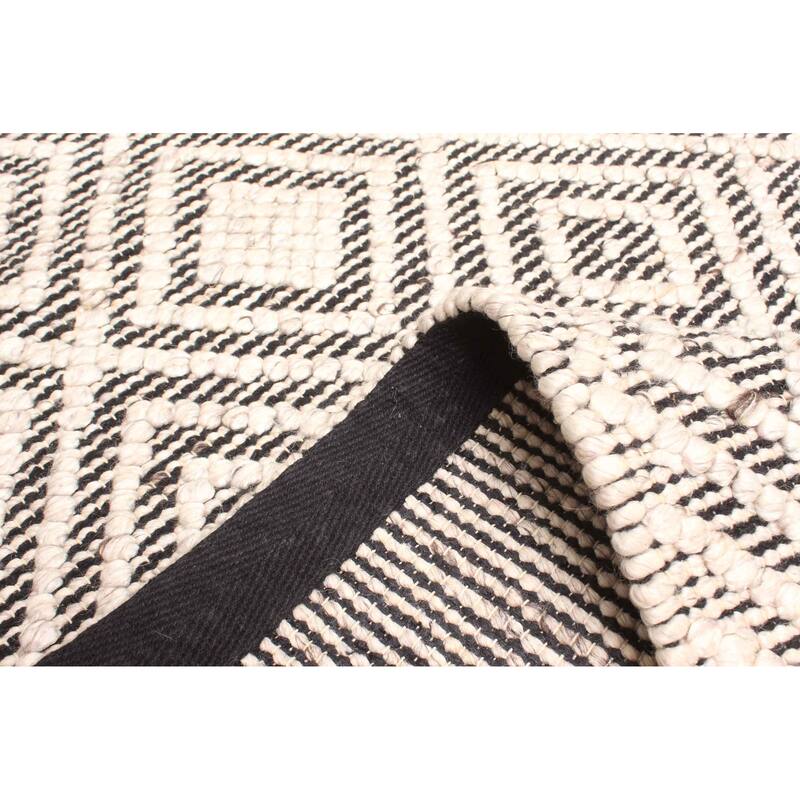 ECARPETGALLERY Braid weave Sienna Beige Wool Rug - 5'3 x 7'6