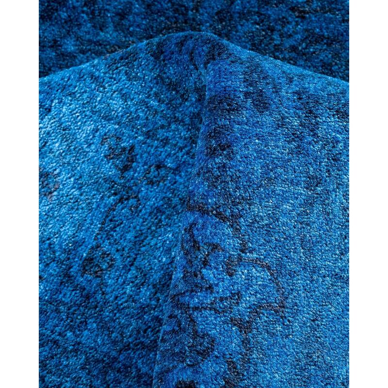 Contemporary Overdyed Wool Hand Knotted Runner - 2' 8" x 7' 10"