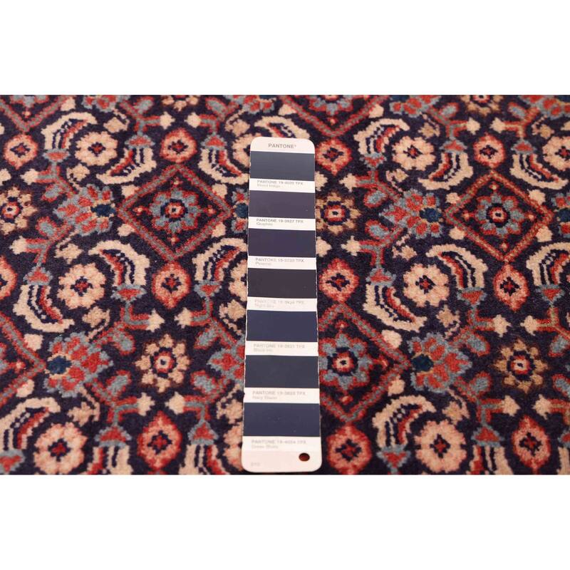 ECARPETGALLERY Hand-knotted Andelz Dark Navy Wool Rug - 3'2 x 9'6