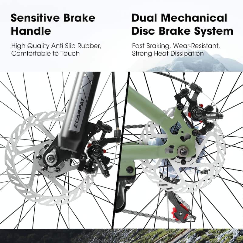 27.5 Inch Mountain Bike for Adults,Durable High Carbon Steel Frame