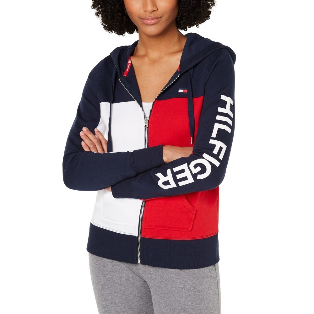 tommy hilfiger full zip hoodie women's