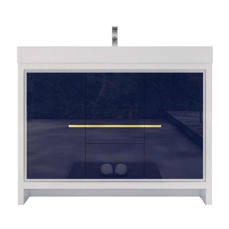 Dove 48'' Freestanding Vanity with Reinforced Acrylic Sink