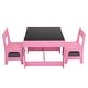 preview thumbnail 4 of 28, 3-in-1 Kids Wood Table and 2 Chairs - 24.4"L x 24.2"W x 19"H